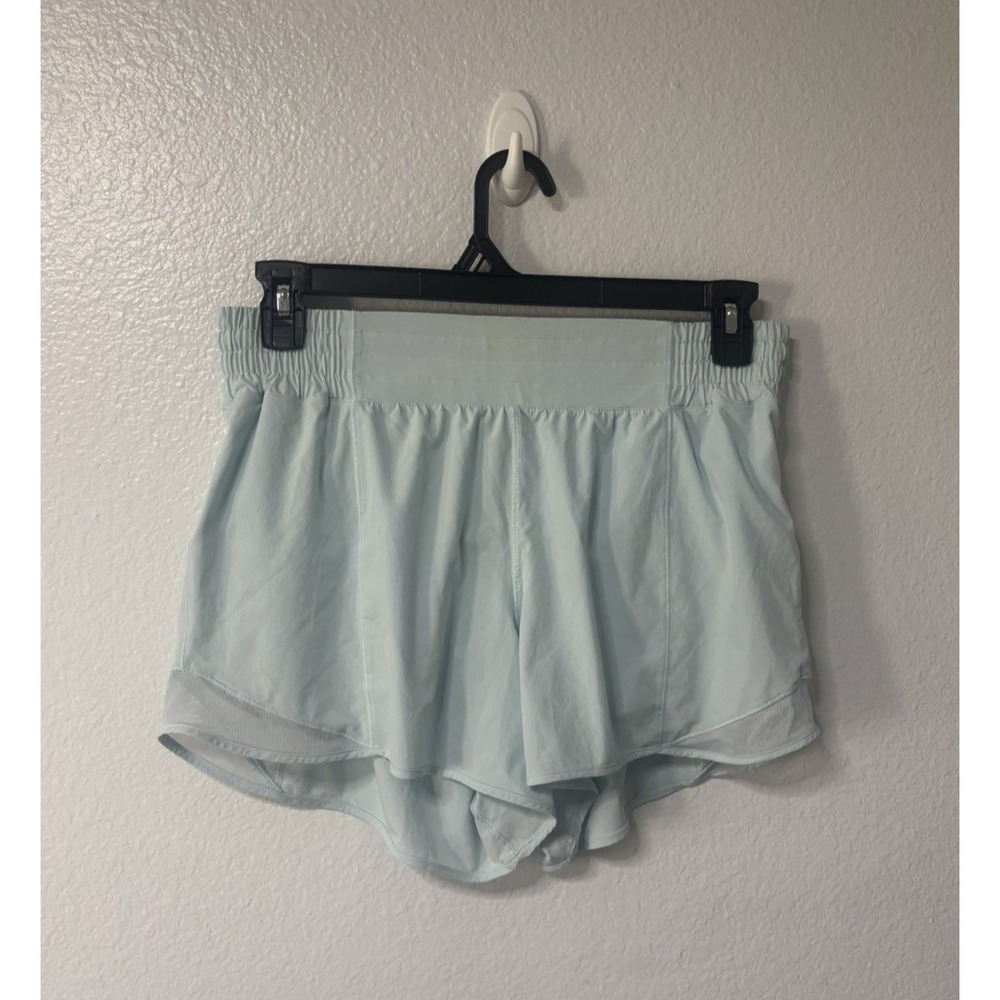 Lululemon Hotty Hot High-Rise Lined Shorts 4" Powder Blue Size 12